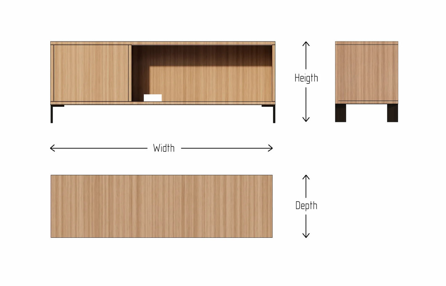 Custom sized furniture TV table for XBOX